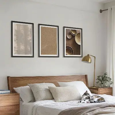 Zestaw obrazów do salonu z minimalistycznymi teksturami