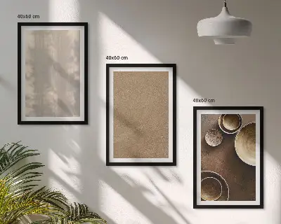Zestaw obrazów do salonu z minimalistycznymi teksturami