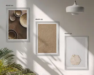 Zestaw obrazów do salonu minimalistyczne tekstury w kolorze