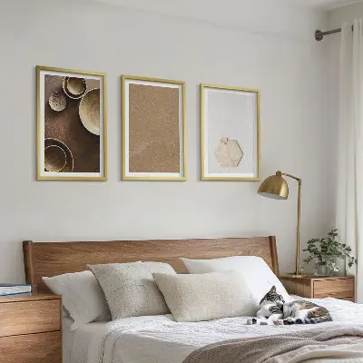 Zestaw obrazów do salonu minimalistyczne tekstury w kolorze