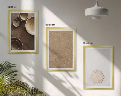 Zestaw obrazów do salonu minimalistyczne tekstury w kolorze