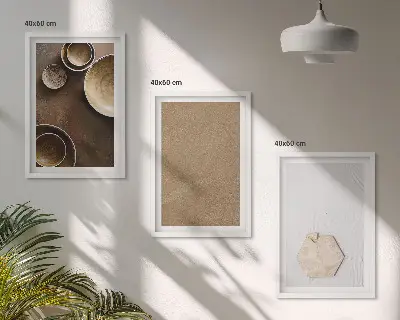Zestaw obrazów do salonu minimalistyczne tekstury w kolorze