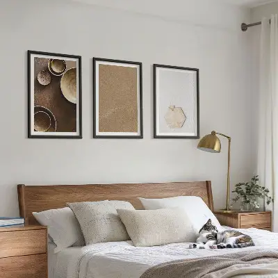 Zestaw obrazów do salonu minimalistyczne tekstury w kolorze