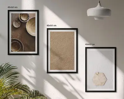 Zestaw obrazów do salonu minimalistyczne tekstury w kolorze