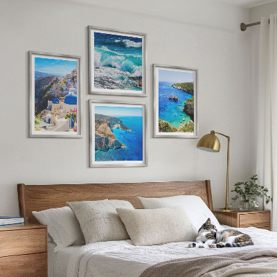 Zestaw obrazów dekoracyjnych Greckie widoki Santorini Oia