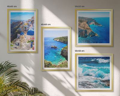 Zestaw obrazów dekoracyjnych Greckie widoki Santorini Oia
