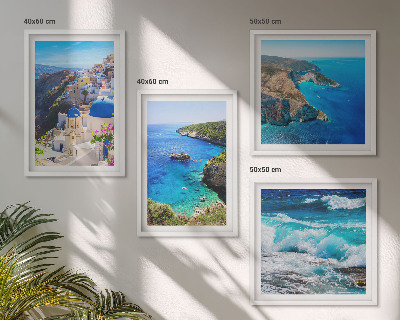 Zestaw obrazów dekoracyjnych Greckie widoki Santorini Oia