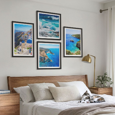 Zestaw obrazów dekoracyjnych Greckie widoki Santorini Oia