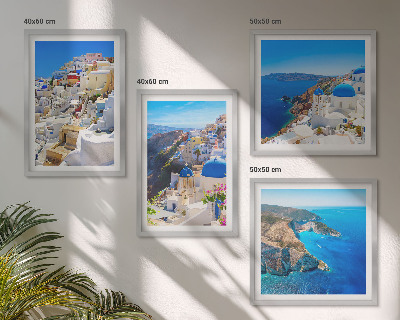 Zestaw obrazów dekoracyjnych Krajobraz architektury Oia Santorini Grecja