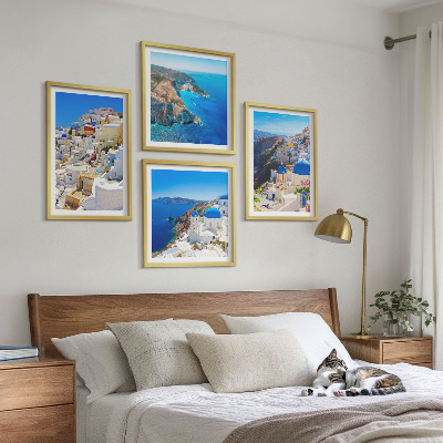 Zestaw obrazów dekoracyjnych Krajobraz architektury Oia Santorini Grecja