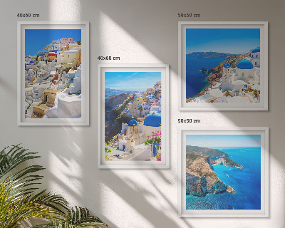 Zestaw obrazów dekoracyjnych Krajobraz architektury Oia Santorini Grecja