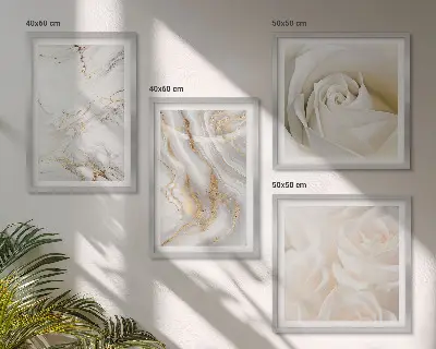 Zestaw obrazów dekoracyjnych Eleganckie wzory marmurowe