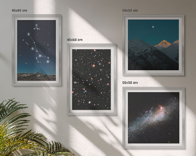 Zestaw obrazów dekoracyjnych Kosmiczne pejzaże gwiazdami