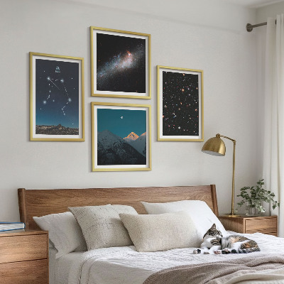 Zestaw obrazów dekoracyjnych Kosmos galaktyka Waga nocne niebo