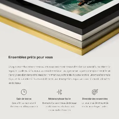Zestaw obrazów dekoracyjnych z motywem latarni morskiej, trawy i pomostu
