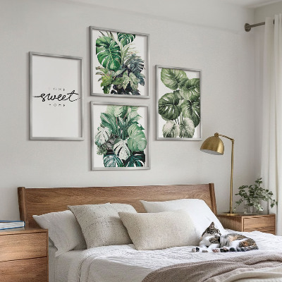 Poliptyk w ramie Rośliny zielone Sweet Home