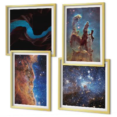 Poliptyk w ramie Kosmiczne krajobrazy galaktyk