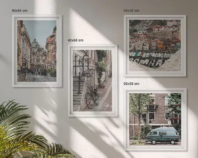 Zestaw obrazów dekoracyjnych Miejskie widoki budynków