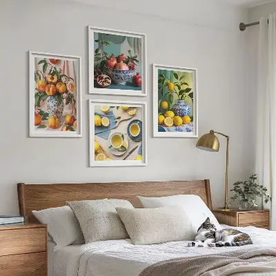 Stylowe postacie Matisse zestaw 4 obrazów w ramie