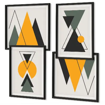 Abstrakcyjne kształty geometria poliptyk w ramie