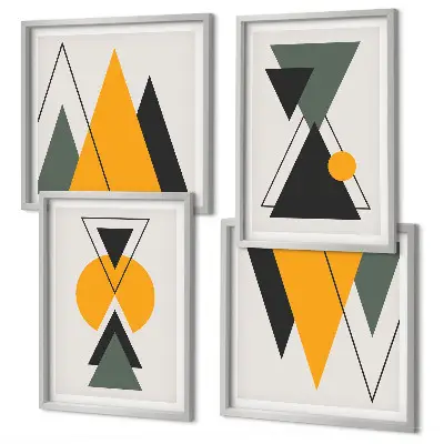 Abstrakcyjne kształty geometria poliptyk w ramie