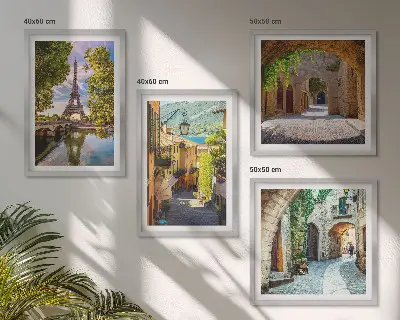 Poliptyk Uliczki i architektura Eiffla w ramie