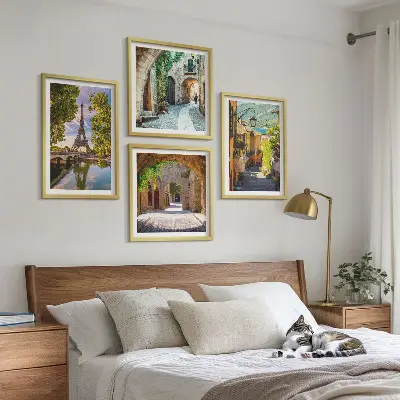 Poliptyk Uliczki i architektura Eiffla w ramie