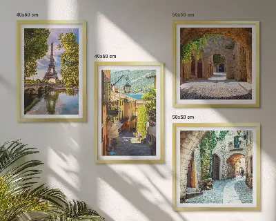 Poliptyk Uliczki i architektura Eiffla w ramie