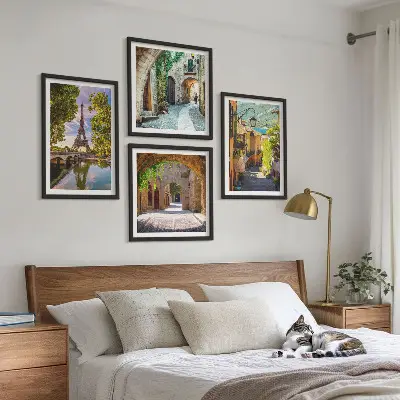 Poliptyk Uliczki i architektura Eiffla w ramie