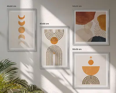 Poliptyk w ramie Boho minimalistyczne dekoracje
