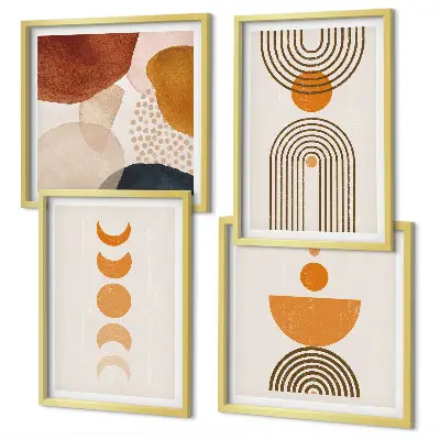 Poliptyk w ramie Boho minimalistyczne dekoracje