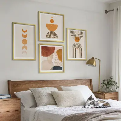 Poliptyk w ramie Boho minimalistyczne dekoracje