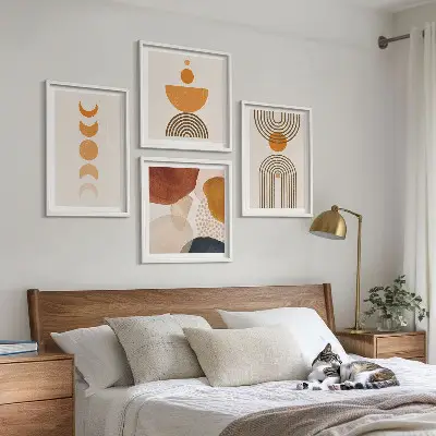 Poliptyk w ramie Boho minimalistyczne dekoracje