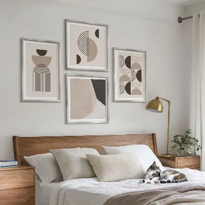 Abstrakcyjne geometryczne wzory poliptyk w ramie