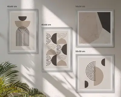 Abstrakcyjne geometryczne wzory poliptyk w ramie