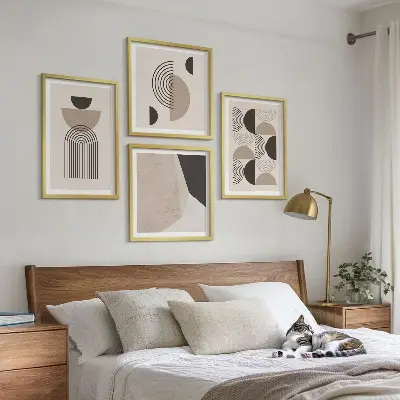 Abstrakcyjne geometryczne wzory poliptyk w ramie