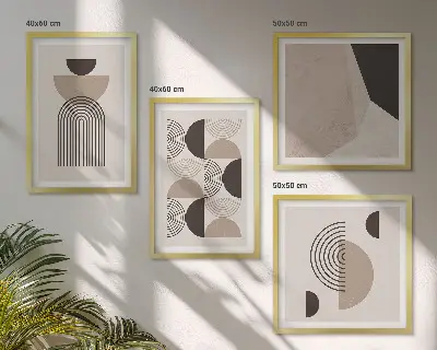 Abstrakcyjne geometryczne wzory poliptyk w ramie