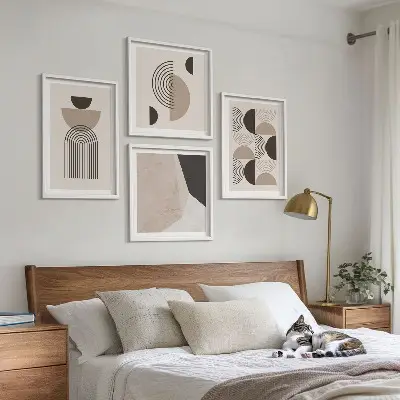 Abstrakcyjne geometryczne wzory poliptyk w ramie