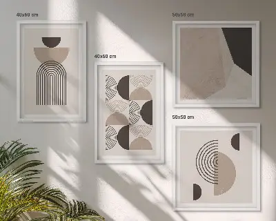 Abstrakcyjne geometryczne wzory poliptyk w ramie