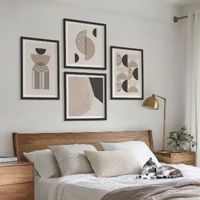 Abstrakcyjne geometryczne wzory poliptyk w ramie