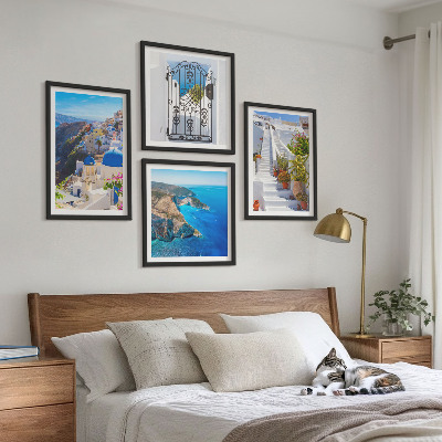 Poliptyk w ramie Santorini grecka architektura Oia