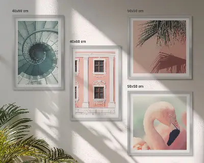 Architektura pastelowe wzory poliptyk w ramie