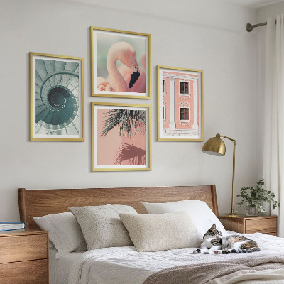 Poliptyk w ramie Architektura pastelowe wzory
