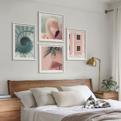 Poliptyk w ramie Architektura pastelowe wzory