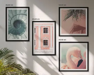Architektura pastelowe wzory poliptyk w ramie