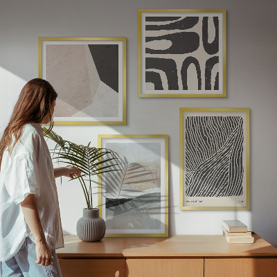 Zestaw obrazów dekoracyjnych Abstrakcyjne wzory boho dekoracje