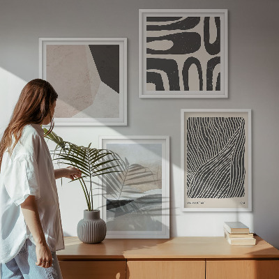 Zestaw obrazów dekoracyjnych Abstrakcyjne wzory boho dekoracje