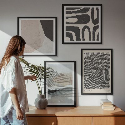 Zestaw obrazów dekoracyjnych Abstrakcyjne wzory boho dekoracje