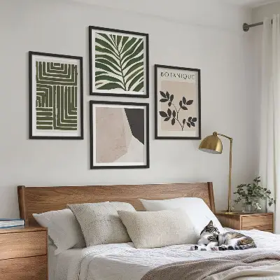 Zestaw obrazów dekoracyjnych botaniczne kompozycje w stylu boho
