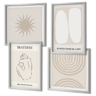 Zestaw obrazów dekoracyjnych Stylowe linie minimalistyczne
